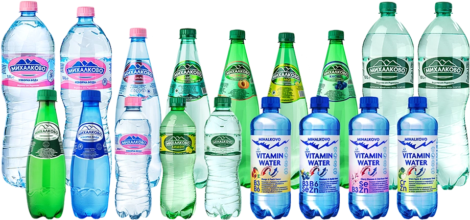 Михалково Естествено газирана вода, Изворна вода, Витаминни напитки